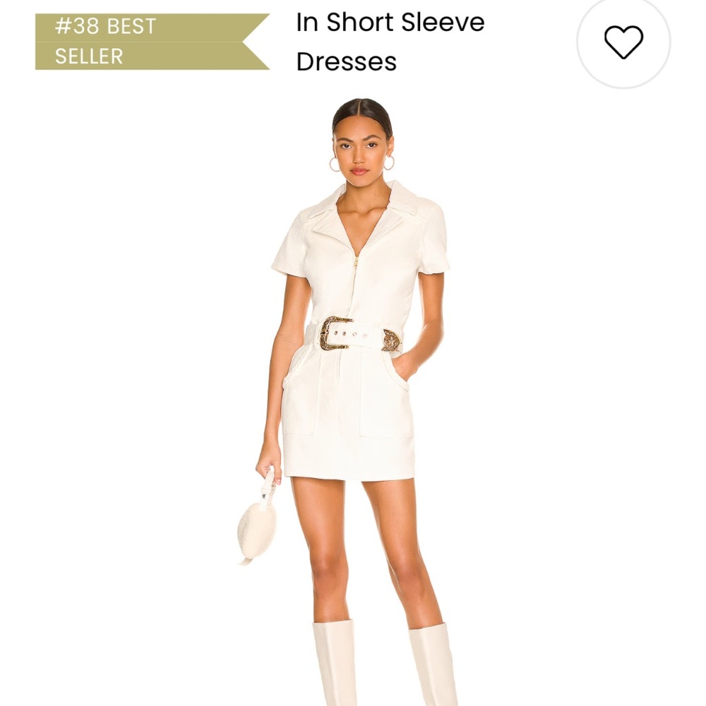 Show Me Your MuMu Cream Zip-Front Mini Dress with Belt - Picture 9 of 10